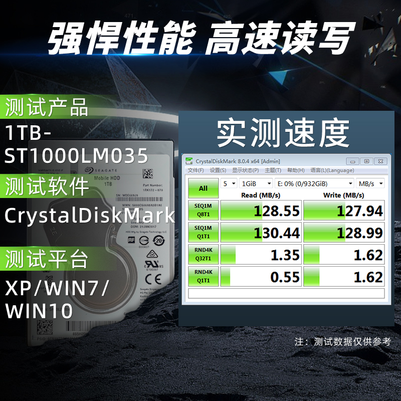 希捷1T机械硬盘500G电脑笔记本游戏SATA3薄盘7MM2.5寸2T移动存储 - 图0