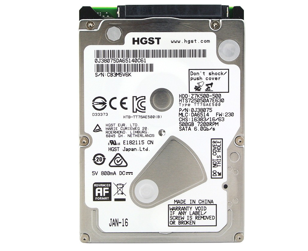 全新HGST/日立500g笔记本电脑机械硬盘2.5寸7200转32M缓存超薄7MM - 图1