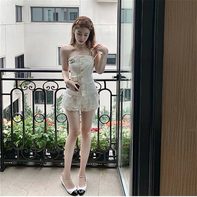 Polyester 2023 summer slimming ແລະ elegant ladies
