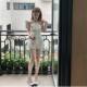 Polyester 2023 summer slimming ແລະ elegant ladies