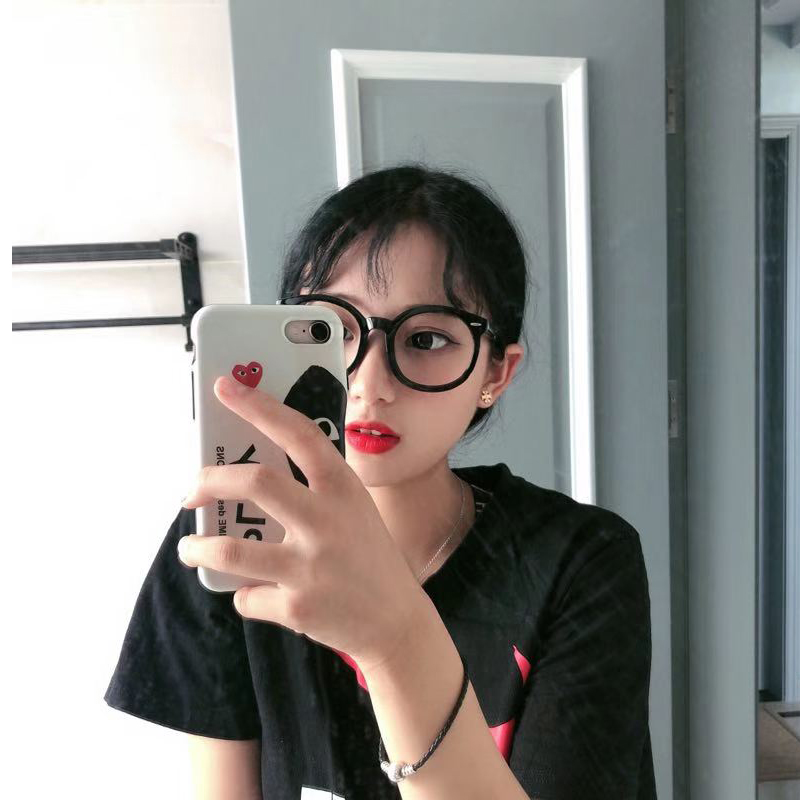 网红款黑框眼镜女配有度数抖音韩版 素颜大框显瘦平光近视眼睛架 GM 网红款黑框眼镜女配有度数抖音韩版 素颜大框显瘦平光近视眼睛架 GM