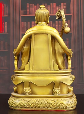 黄铜月老神像摆件牵红线姻缘红娘