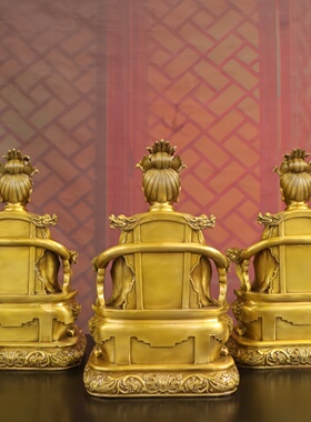 纯黄铜三霄娘娘神像佛堂桌面摆件