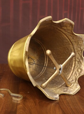 黄铜六字真言铜钟挂件平安钟