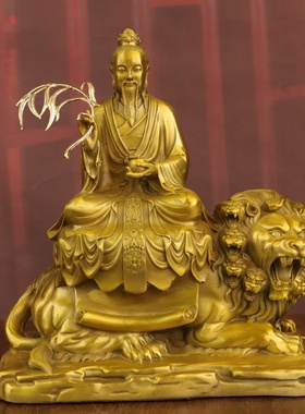 黄铜太乙救苦天尊摆件家居装饰