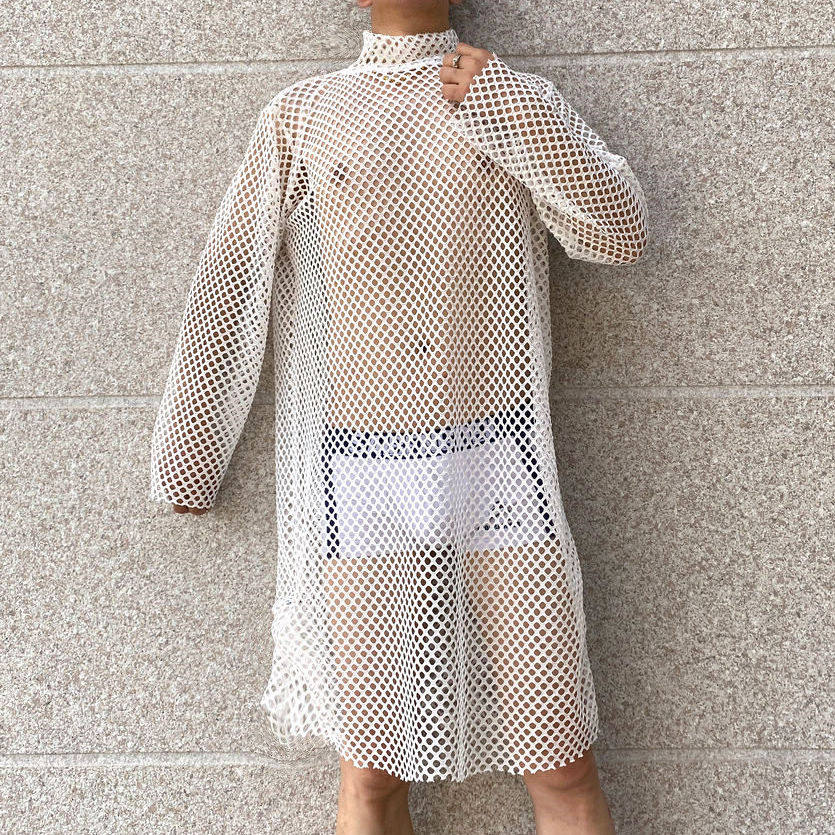 禁欲系网红爆款格子大网眼情侣款加长过膝浴袍镂空透气睡袍睡裙,淘宝优惠券,粉丝福利购,淘宝优惠卷