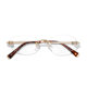 Square and round fleshy face rimless glasses frame for women with shortsightedness, oval, high-end, slightly fat, big face, ultra-light rimless eye frame