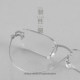 Pure titanium rimless glasses for big faces and myopia that can be equipped with prescription lenses for men and women, ultra-light anti-blue light rimless eye frames