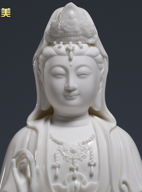 晟美陶瓷16寸立莲观音佛像