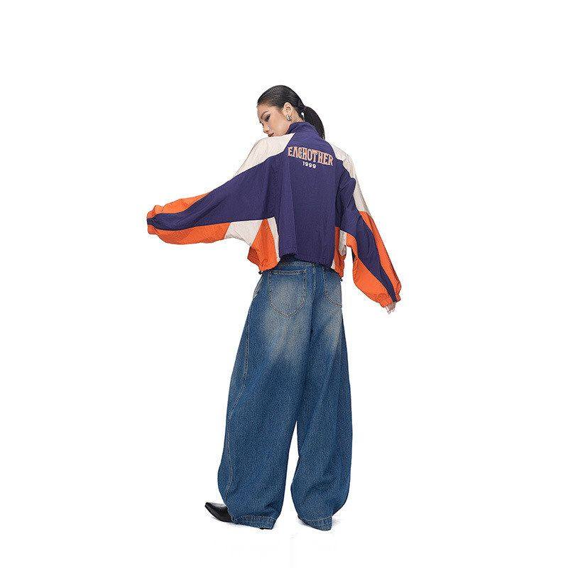 拓谷潮牌美式撞色运动外套春夏新款拉链上衣薄款休闲夹克短款外套,淘宝优惠券,粉丝福利购,淘宝优惠卷