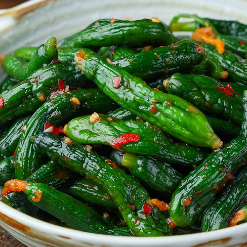 崔奶奶香辣小黄瓜300g 东北特产延边朝鲜族泡菜酱黄瓜香辣黄瓜 - 图0
