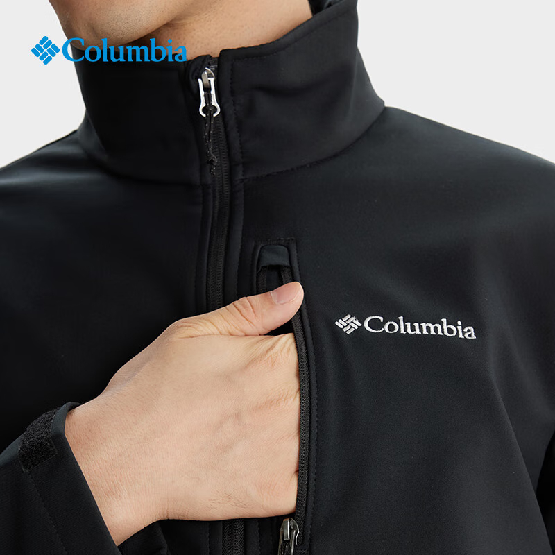 Columbia哥伦比亚25秋冬款男士户外拒水保暖抓绒内里软壳衣WE6044 - 图0