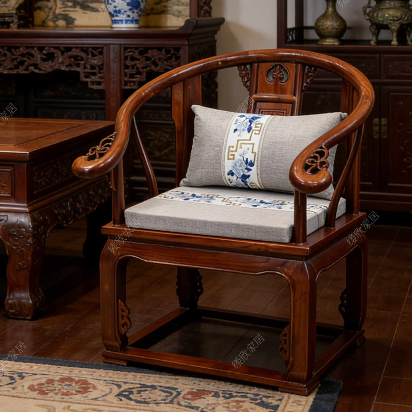 可定制坐垫新中式坐垫椅子垫防滑坐垫茶椅垫餐椅垫子座垫茶桌椅垫