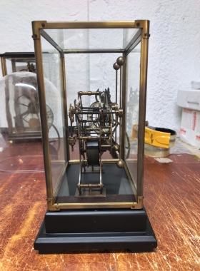 纯铜座钟 机械 趣味航海钟 精致小号，尺寸23.5*19*33.5