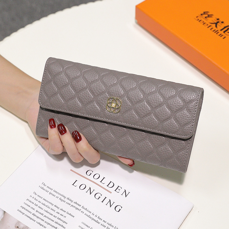 2022新款黄色招财时尚高档精致钱包 丝芙伦钱包