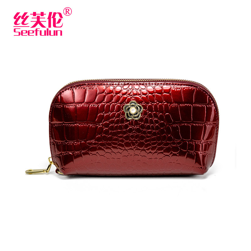 2025新款鳄鱼纹真皮手拿包大容量手拎手机大钞零钱包亮面贝壳手包,淘宝优惠券,粉丝福利购,淘宝优惠卷