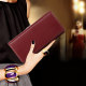 Fashion new large capacity genuine leather long wallet handbag
