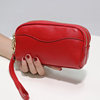 Double zipper genuine leather clutch 2021 soft cowhide casual