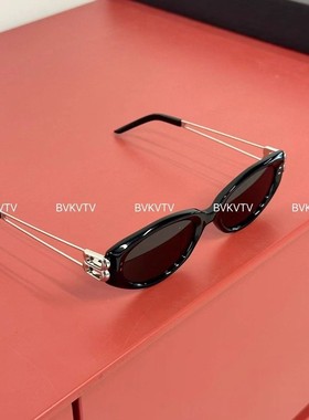 金属复古猫眼黑色太阳镜墨镜