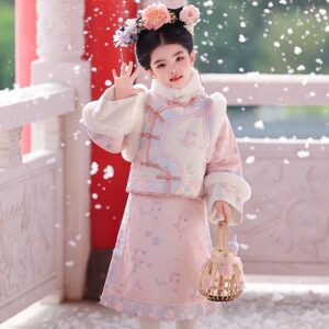 格格服女童古装汉服清朝宫廷儿童过年唐装中国风拜年服秋冬装加绒