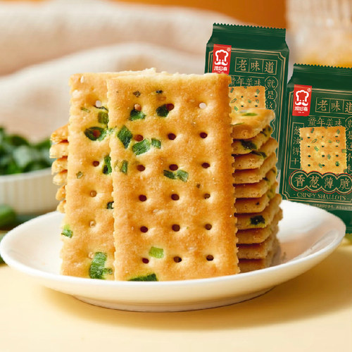 雅思嘉香葱薄脆饼干经典儿时的味道童年美味休闲早餐追剧点心零食 - 图1