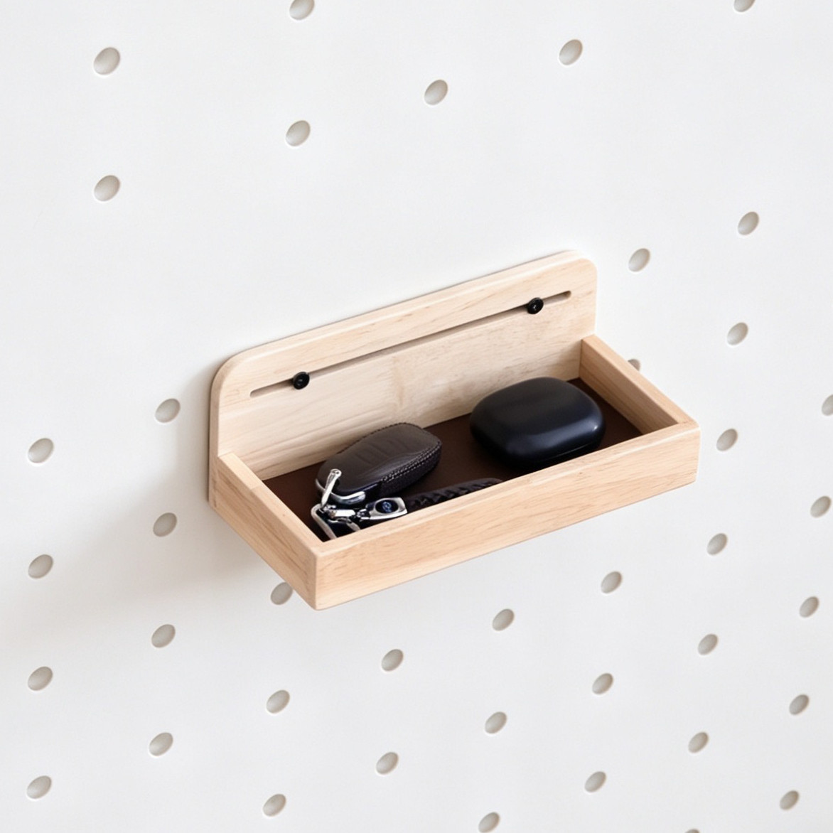 Hole board accessories solid wood laminate box basket storage rack storage rack walnut color 12mm15mm universal