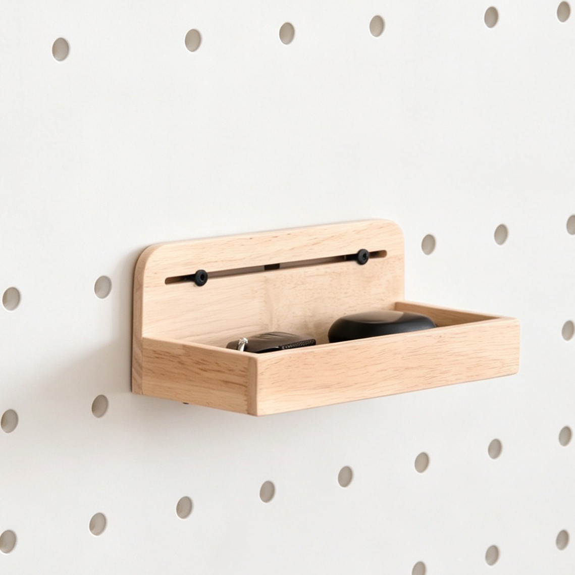 Hole board accessories solid wood laminate box basket storage rack storage rack walnut color 12mm15mm universal