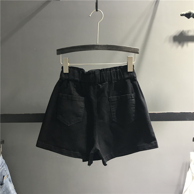 X ROOM原创欧洲站欧货夏季新款百搭松紧高腰牛仔短裙裤裙女显瘦A字包臀半身裙2