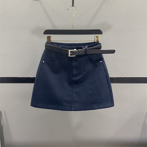 【清仓不退换】高腰牛仔半身裙女显瘦防走光休闲A字包臀短裙子 - 图1