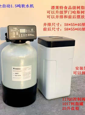 DIY润新阀F117Q3家用软水机干盐箱度假模式全屋净水机去除水垢