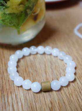 白玉素环手串亲子款闺蜜款