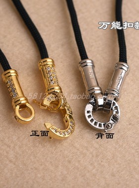 吊坠挂绳微镶钻925银镀真金佛牌