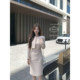 Temperament sleeveless pleated waist-packing hip dress