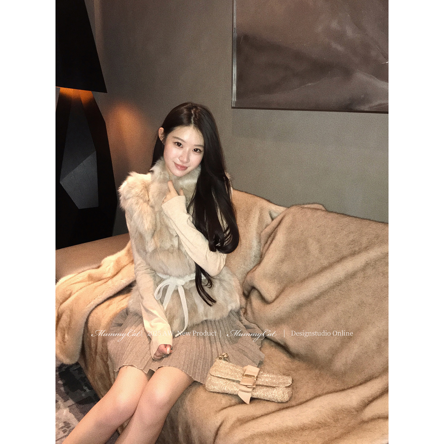 下蛋喵【全盛时代||】新品芬兰进口白狐狸毛saga皮草马甲 - 图1