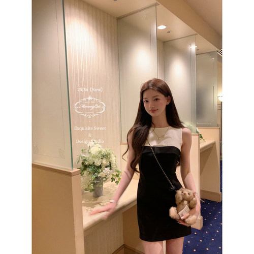 Mummy Cat下蛋喵【经典分割线】拼接无袖收腰包臀日礼服连衣裙 - 图2