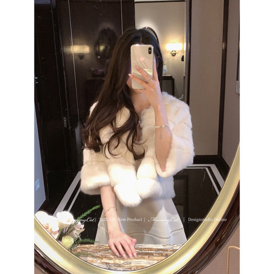 Mummy Cat 下蛋喵【古早小白花】25新品定制蕾丝刺绣V领连衣裙