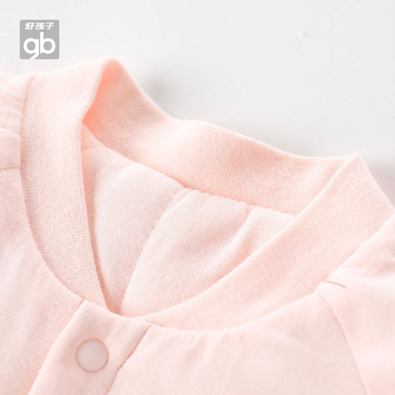 goodbaby婴儿开襟男童夹棉保暖爬服 好孩子童装旗舰连身衣/爬服/哈衣