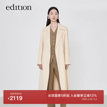 The edition flap in the middle of a long section of wool the new fur coat EBB4OVCT04 for womens winter new fur coat EBB4OVCT04
