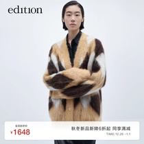 edition sweater jacket woman 2023 winter new rhombus gmahai fur cardiovert jacket EBC4CART14