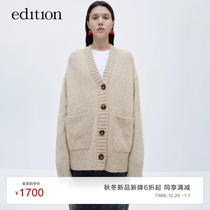 edition2023 winter new yak suede series of parquet wool cashmere wool sweater coat EBC4CART07