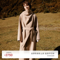 Edition fur coat woman 2023 winter new long style shawl wool bifacial great coat EBC4OVCT04