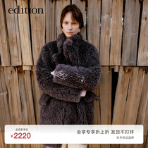 Edition plush coat woman 2023 winter new kking wind with long fur coat EBC4COTT14