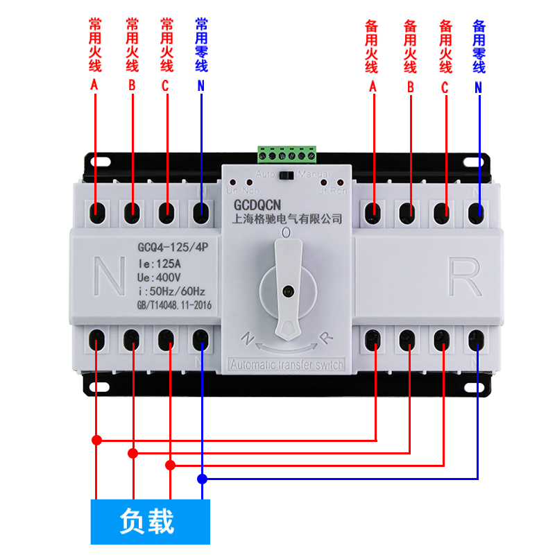 双电源自动转换开关4P100A125A切换开关380V双电源自动转换控制器 - 图2
