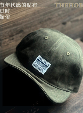 大头围日系贴布软檐棒球帽