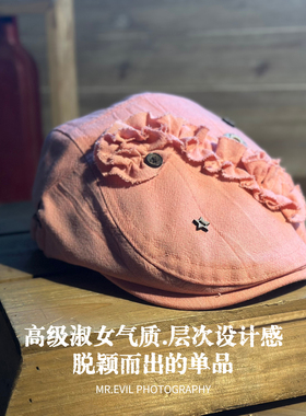 这设计真高级！亚麻百褶前进帽