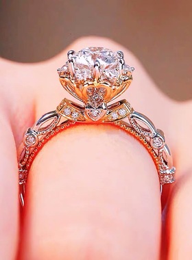 曼妮工坊小红书公主钻戒女