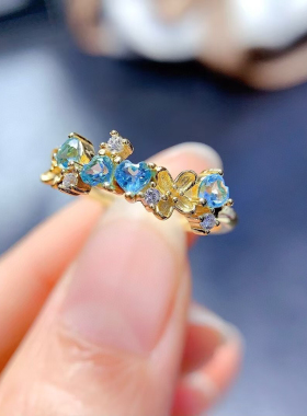 新款925纯银吊坠戒指空托银托来石镶嵌心形3×3挂件宝石定制加工