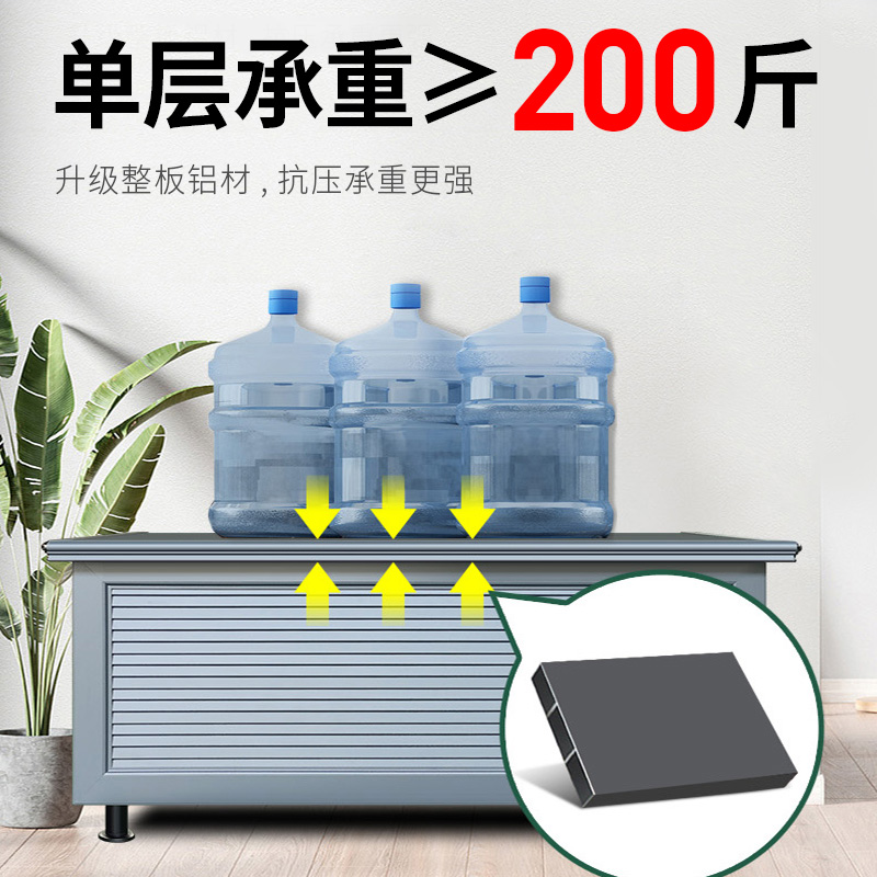 户外储物柜防雨防晒阳台庭院花园杂物柜子上翻门全铝合金收纳柜 - 图3