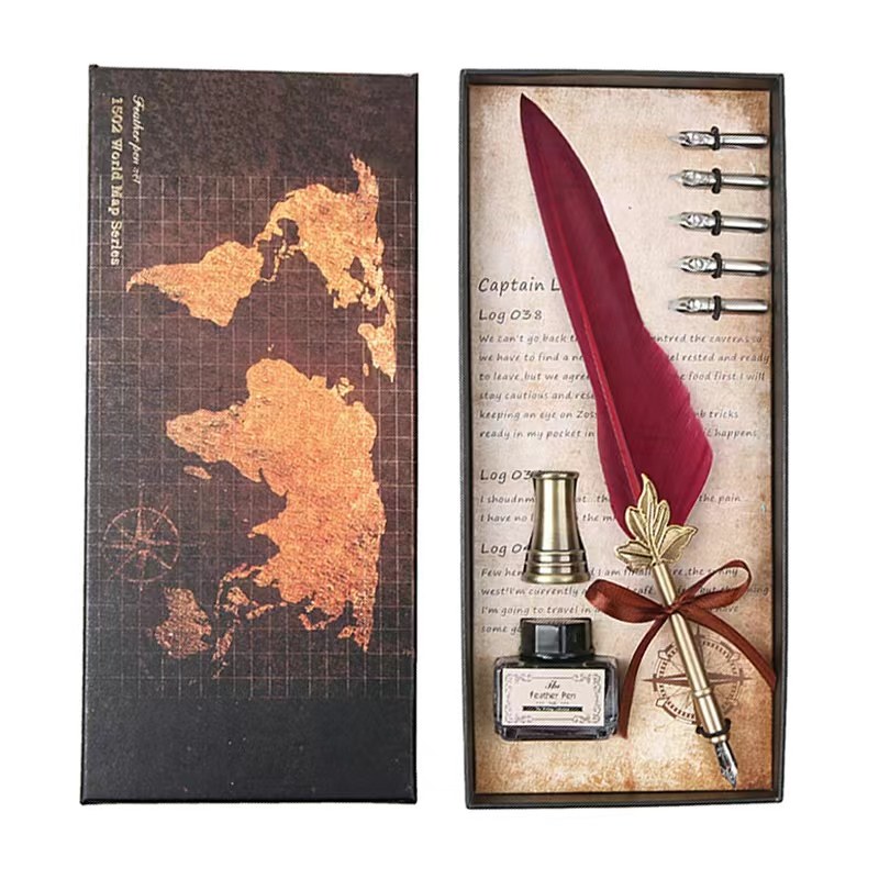 复古羽毛笔礼盒蘸水笔欧式英伦钢笔墨水送学生儿童节生日礼物,淘宝优惠券,粉丝福利购,淘宝优惠卷