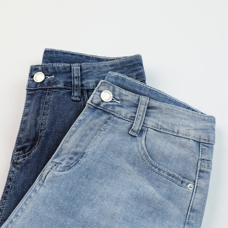 八分女2020初秋新款高腰显瘦牛仔裤 梵琴坊京合力源牛仔裤